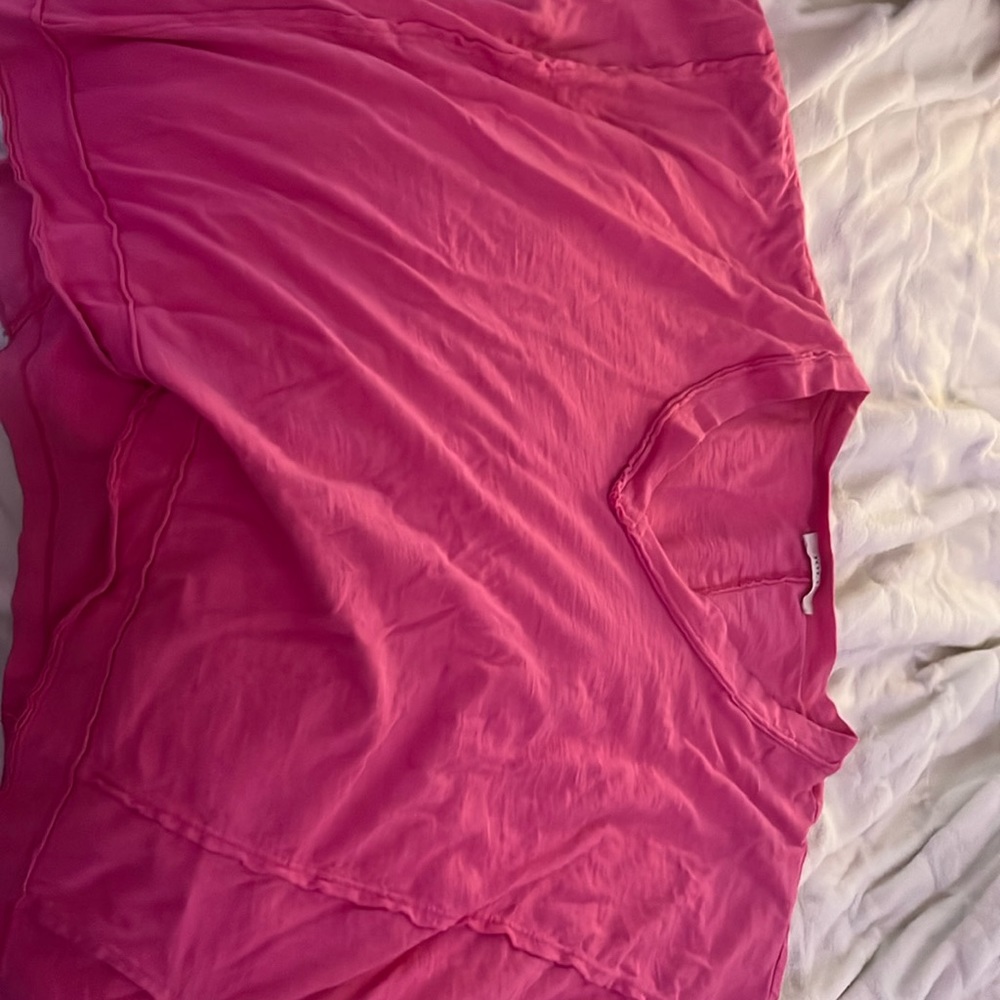 Pink V Neck T-Shirt